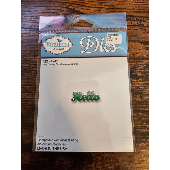 Elizabeth Craft Designs Steel Craft Die Hello Cursive 722 - Picture 1 of 2